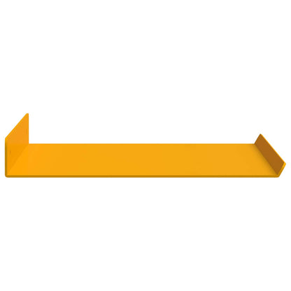 Floating Shelf 2 pcs Mustard Yellow 40 x 18 x 2.5 cm Steel