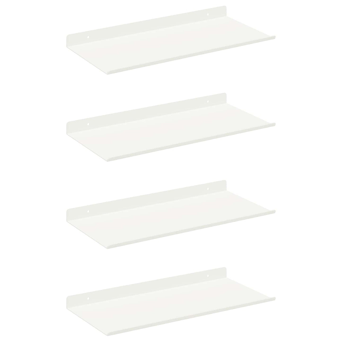 Floating Shelf Wall-mounted 4 pcs White 40 x 18 x 2.5 cm Steel
