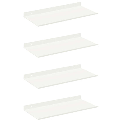 Floating Shelf Wall-mounted 4 pcs White 40 x 18 x 2.5 cm Steel