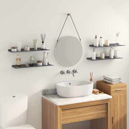 Floating Shelf Wall-Mounted 4 pcs Anthracite 60 x 18 x 2.5 cm