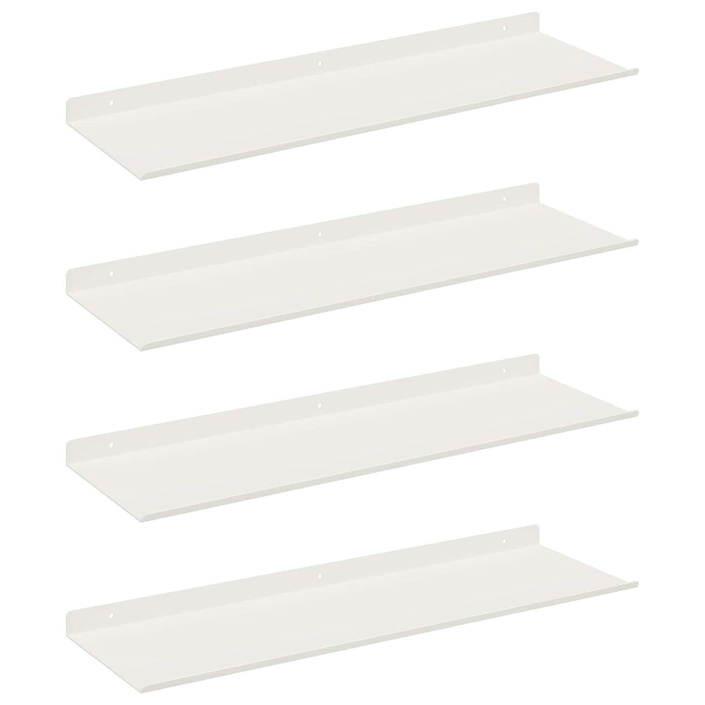 Floating Shelf Wall-mounted 4 pcs White 60 x 18 x 2.5 cm Steel