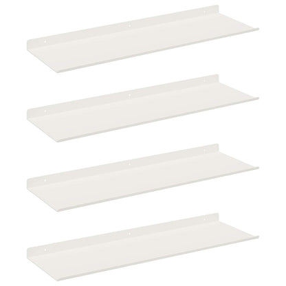 Floating Shelf Wall-mounted 4 pcs White 60 x 18 x 2.5 cm Steel