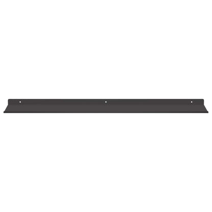 Floating Shelf Wall-mounted 2 pcs Black 80 x 18 x 2.5 cm Steel