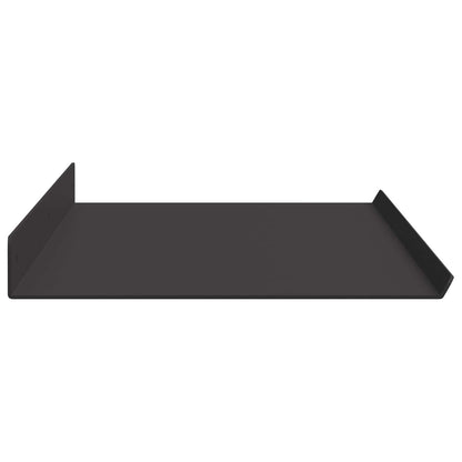 Floating Shelf Wall-mounted 2 pcs Black 80 x 18 x 2.5 cm Steel