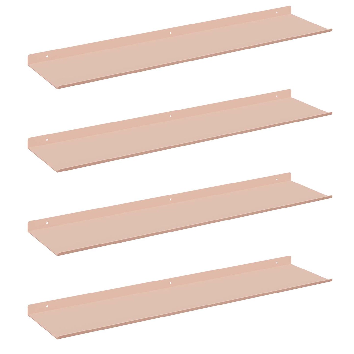 Floating Shelf Wall-mounted 4 pcs Pink 80 x 18 x 2.5 cm Steel