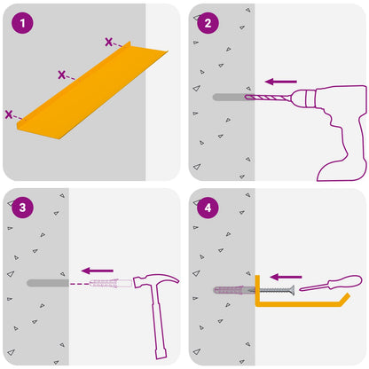 Floating Shelf 2 pcs Mustard Yellow 80 x 18 x 2.5 cm Steel