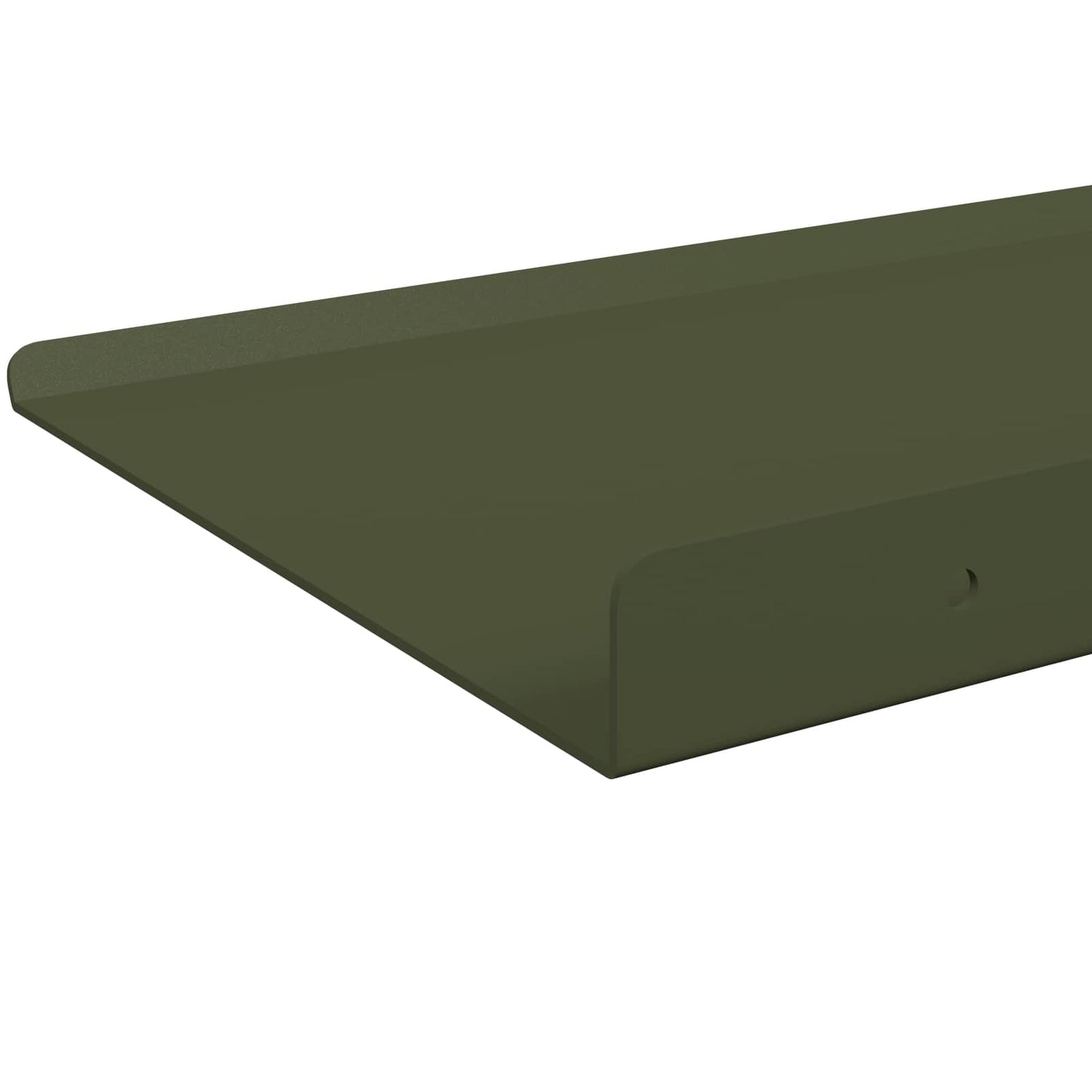 Floating Shelf 2 pcs Olive Green 80 x 18 x 2.5 cm Steel