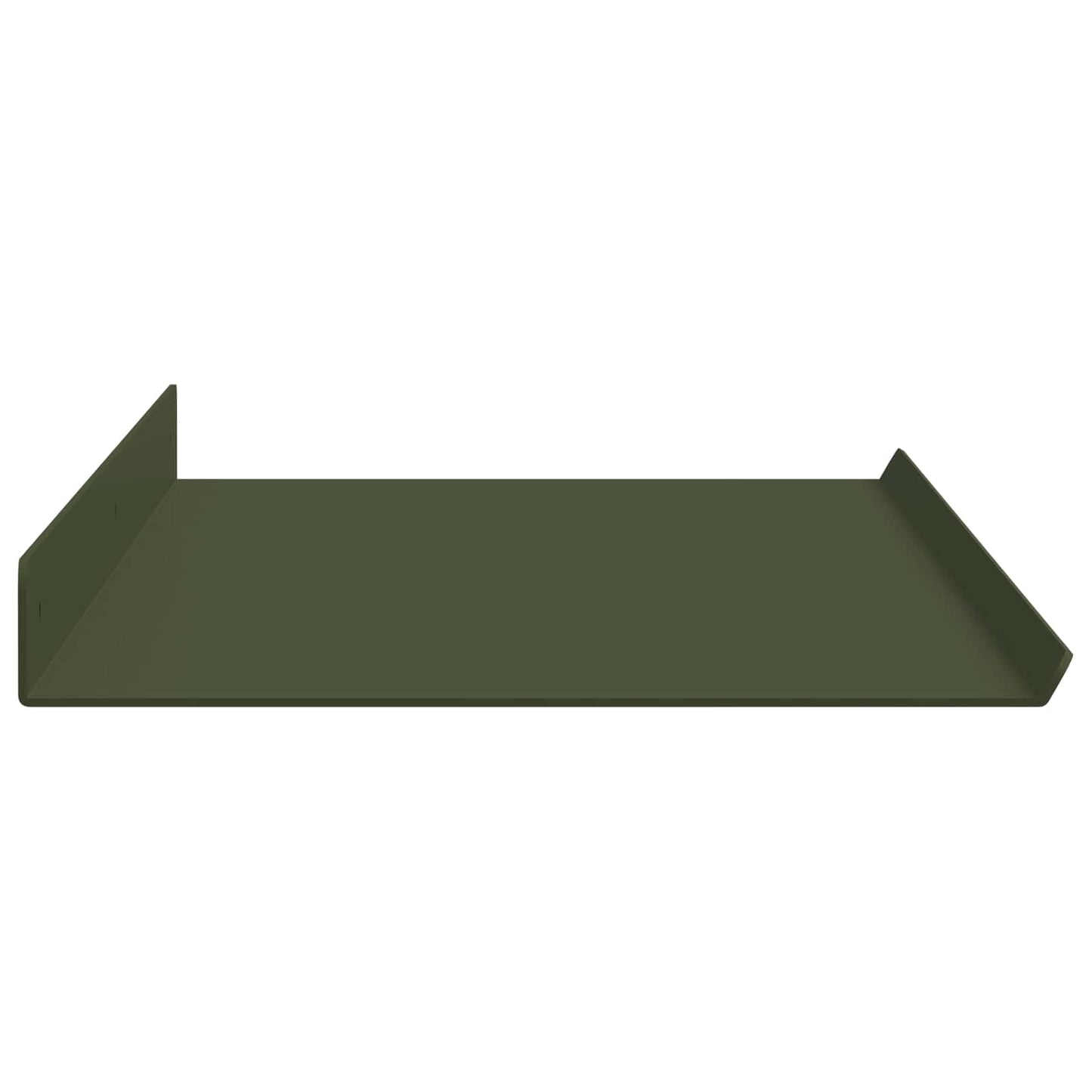 Floating Shelf 2 pcs Olive Green 80 x 18 x 2.5 cm Steel