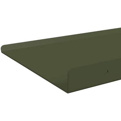 Floating Shelf 4 pcs Olive Green 80 x 18 x 2.5 cm Steel