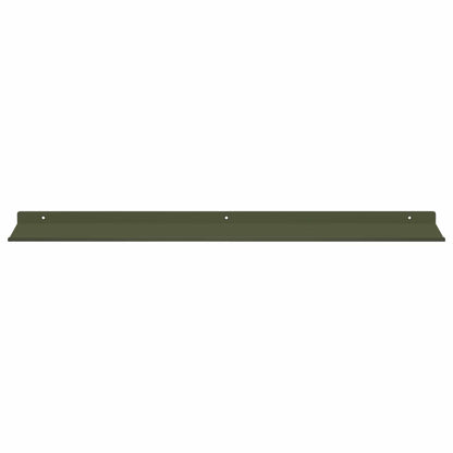 Floating Shelf 4 pcs Olive Green 80 x 18 x 2.5 cm Steel
