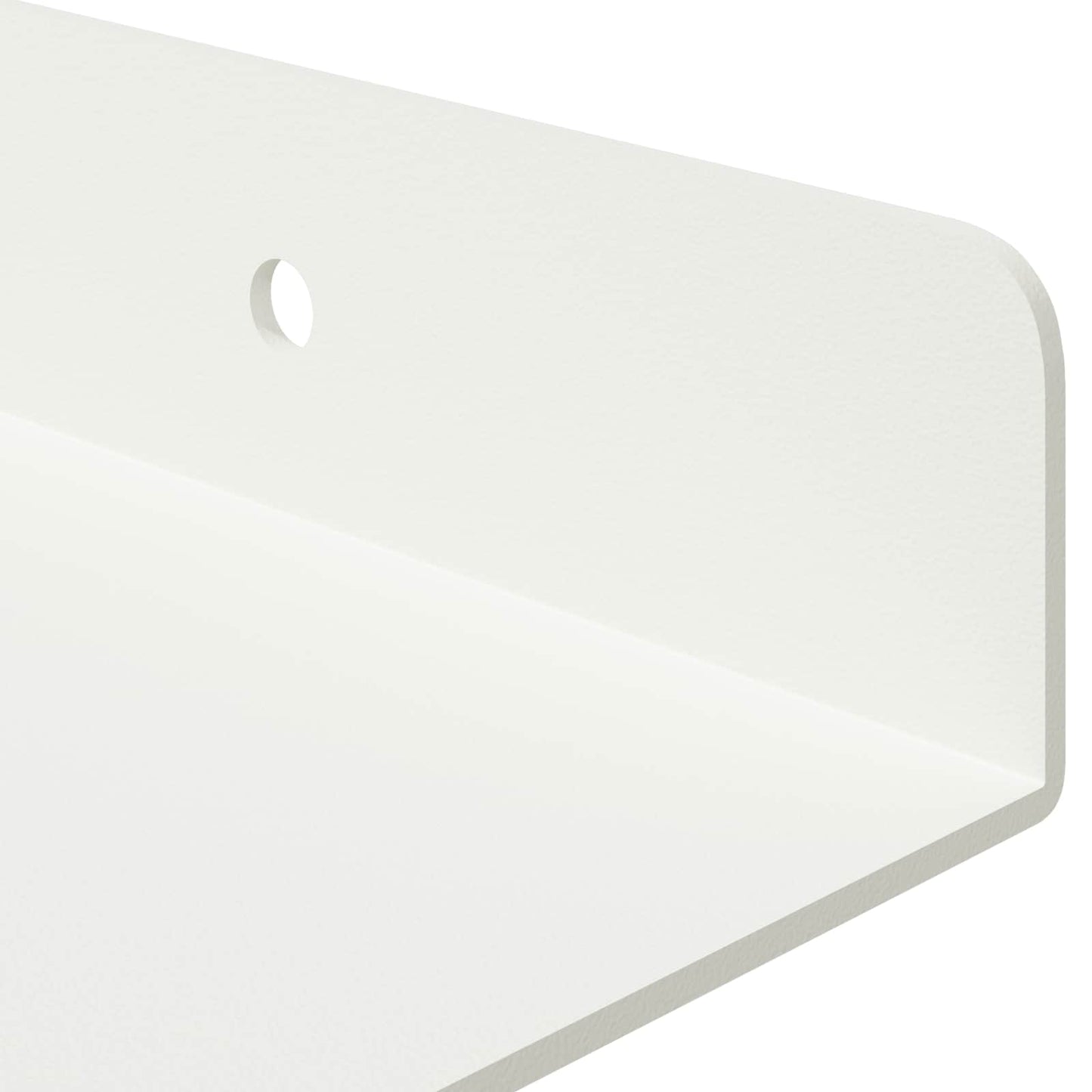 Floating Shelf Wall-mounted 2 pcs White 80 x 18 x 2.5 cm Steel