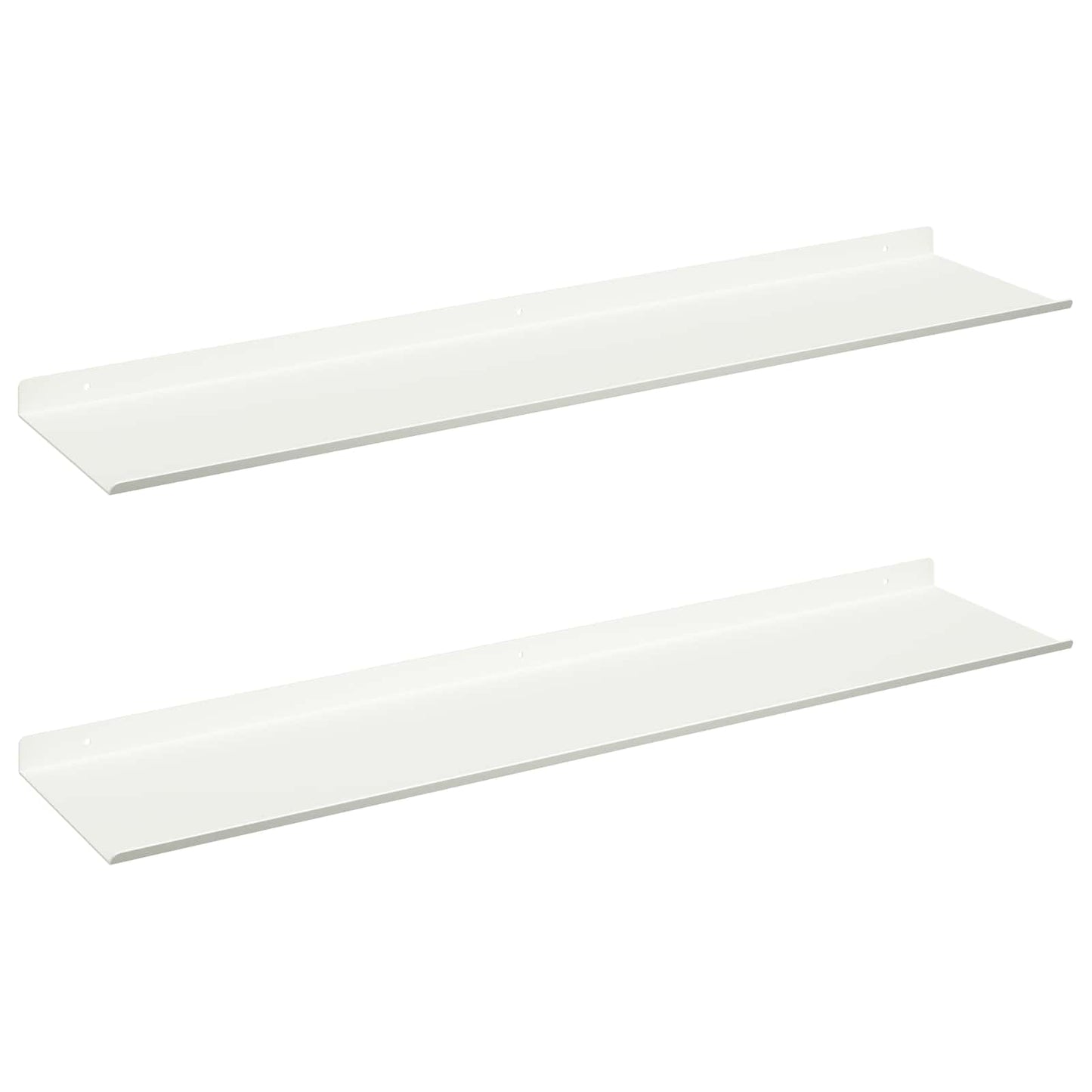 Floating Shelf Wall-mounted 2 pcs White 80 x 18 x 2.5 cm Steel