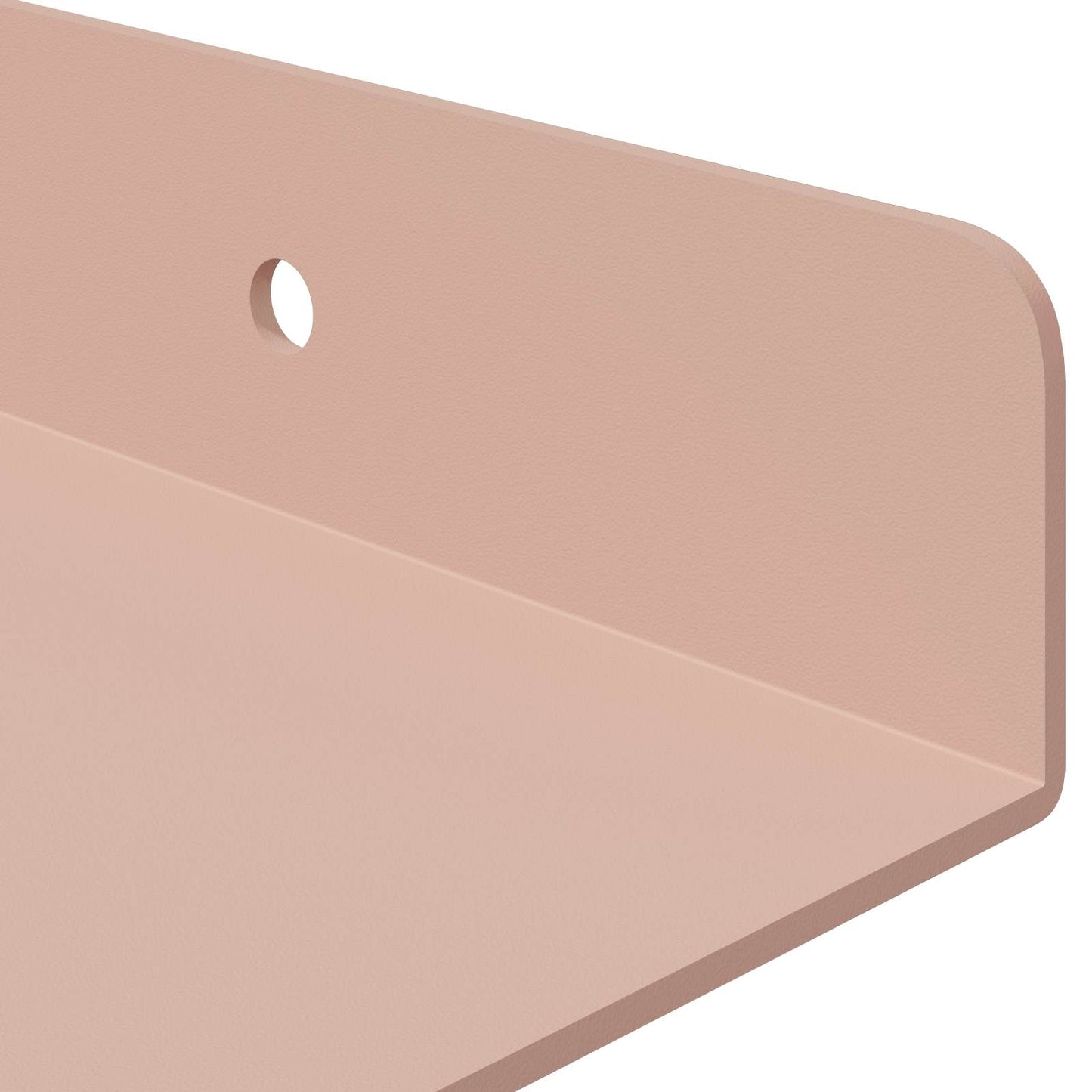 Floating Shelf Wall-mounted 2 pcs Pink 100 x 18 x 2.5 cm Steel