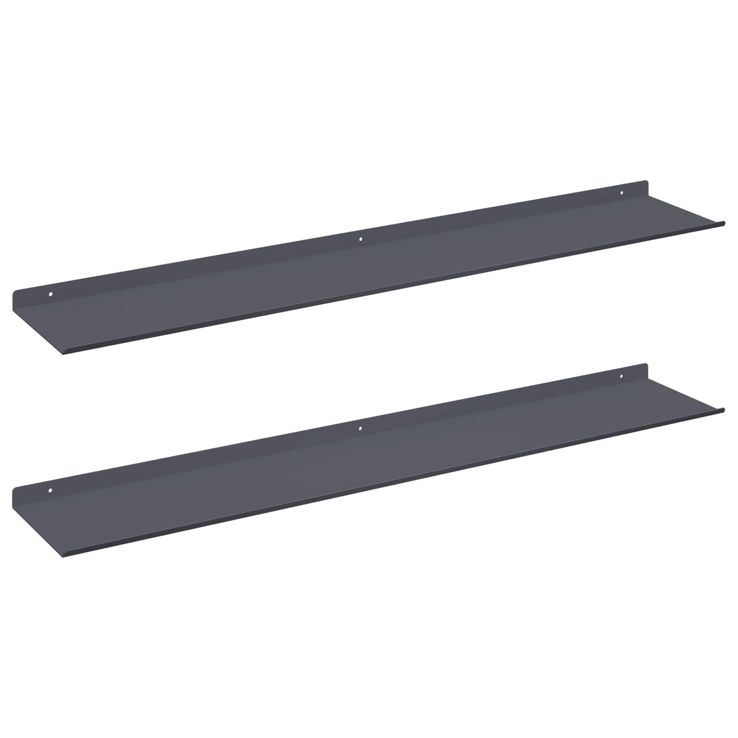 Floating Shelf 2 pcs Anthracite 100 x 18 x 2.5 cm Steel