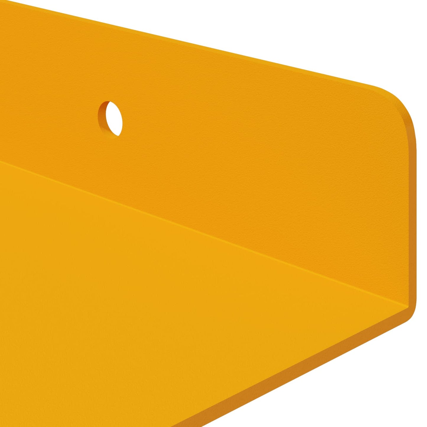 Floating Shelf 2 pcs Mustard Yellow 100 x 18 x 2.5 cm Steel