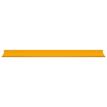 Floating Shelf 2 pcs Mustard Yellow 100 x 18 x 2.5 cm Steel