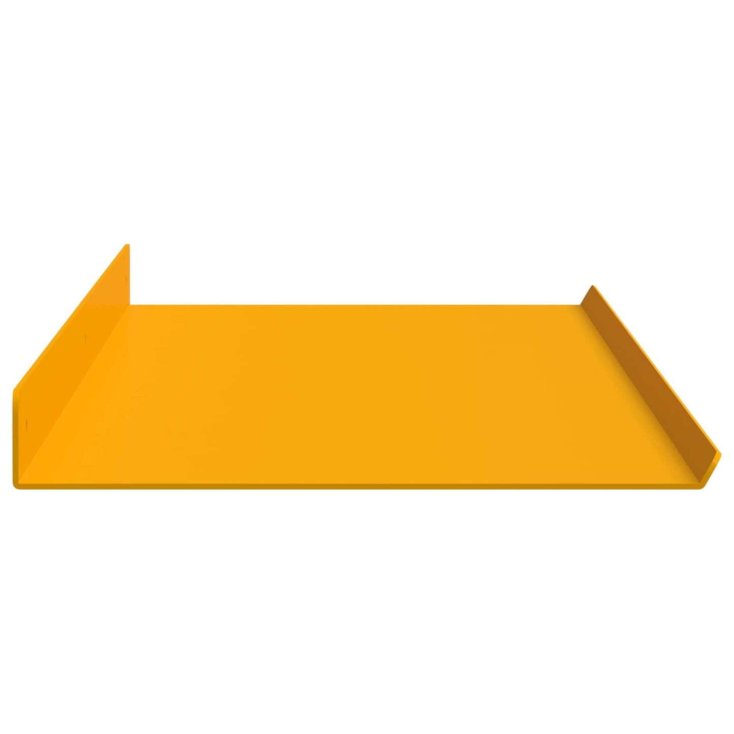 Floating Shelf 2 pcs Mustard Yellow 100 x 18 x 2.5 cm Steel