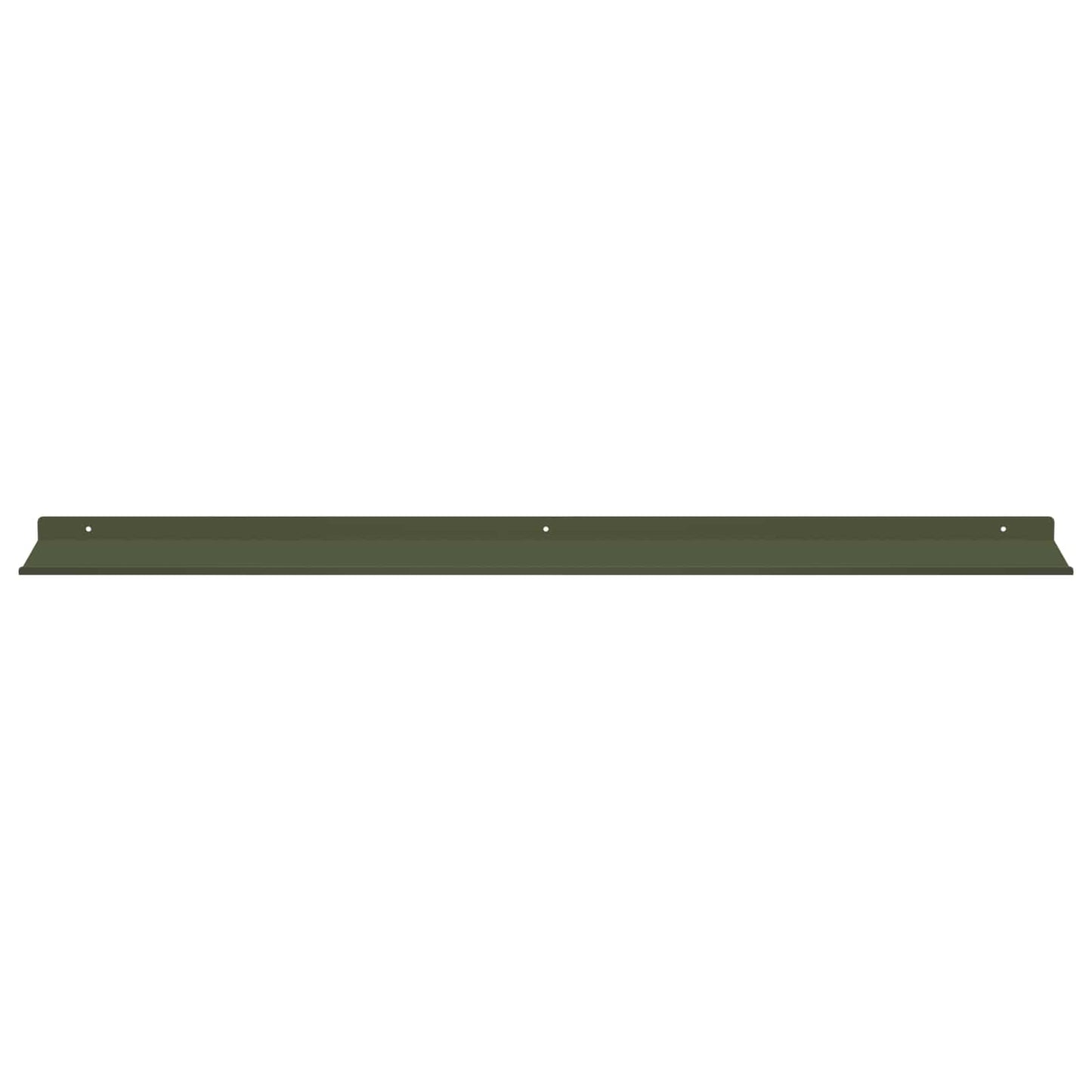 Floating Shelf 2 pcs Olive Green 100 x 18 x 2.5 cm Steel