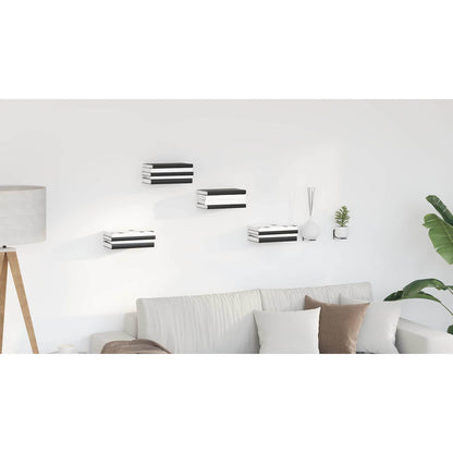 Floating Shelf with Shelf 24 pcs Anthracite 6 x 10.8 x 6.6 cm