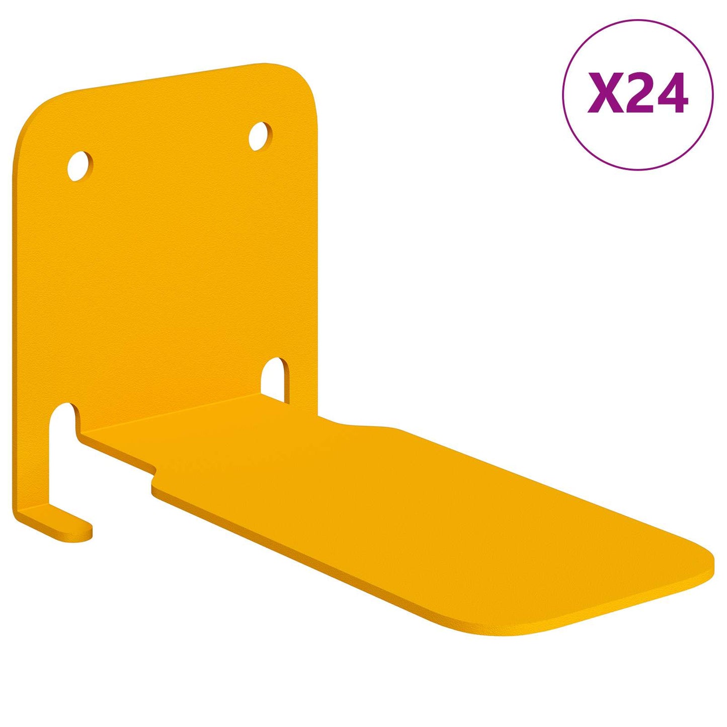 Invisible Floating Shelf Wall-Mounted 24 pcs Mustard Yellow