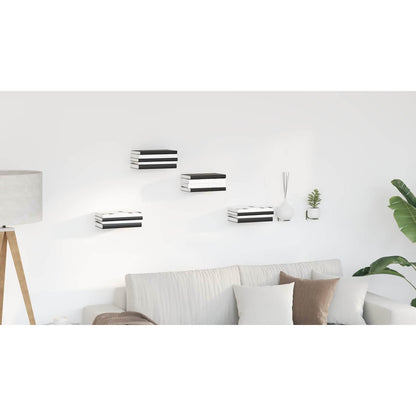 Floating Shelf with Shelf 8 pcs Olive Green 6 x 10.8 x 6.6 cm