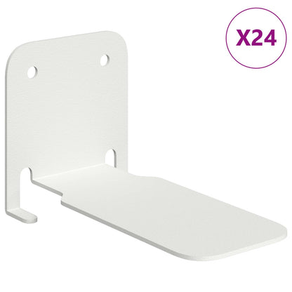 Floating Shelf with Shelf 24 pcs White 6 x 10.8 x 6.6 cm