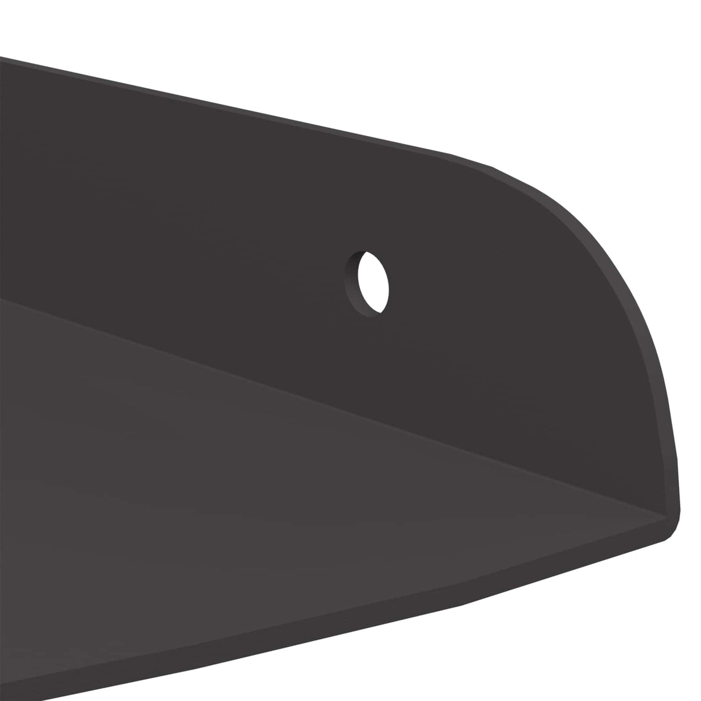 Floating Shelf with Shelf 2 pcs Black 15 x 15 x 2 cm