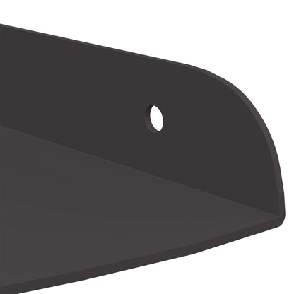 Floating Shelf with Shelf 2 pcs Black 15 x 15 x 2 cm