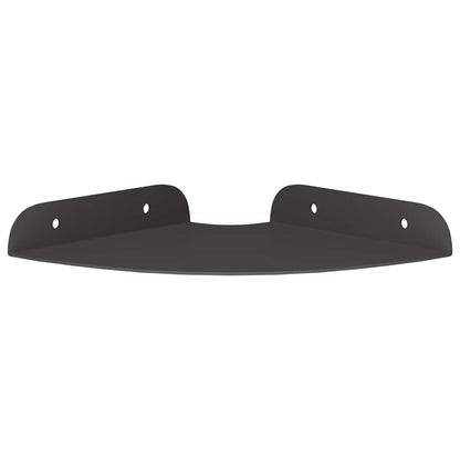 Floating Shelf with Shelf 2 pcs Black 15 x 15 x 2 cm