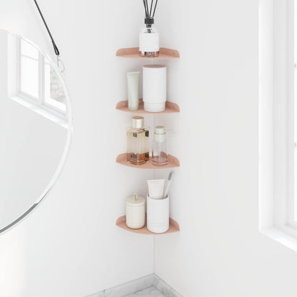 Floating Shelf with Shelf 4 pcs Pink 15 x 15 x 2 cm