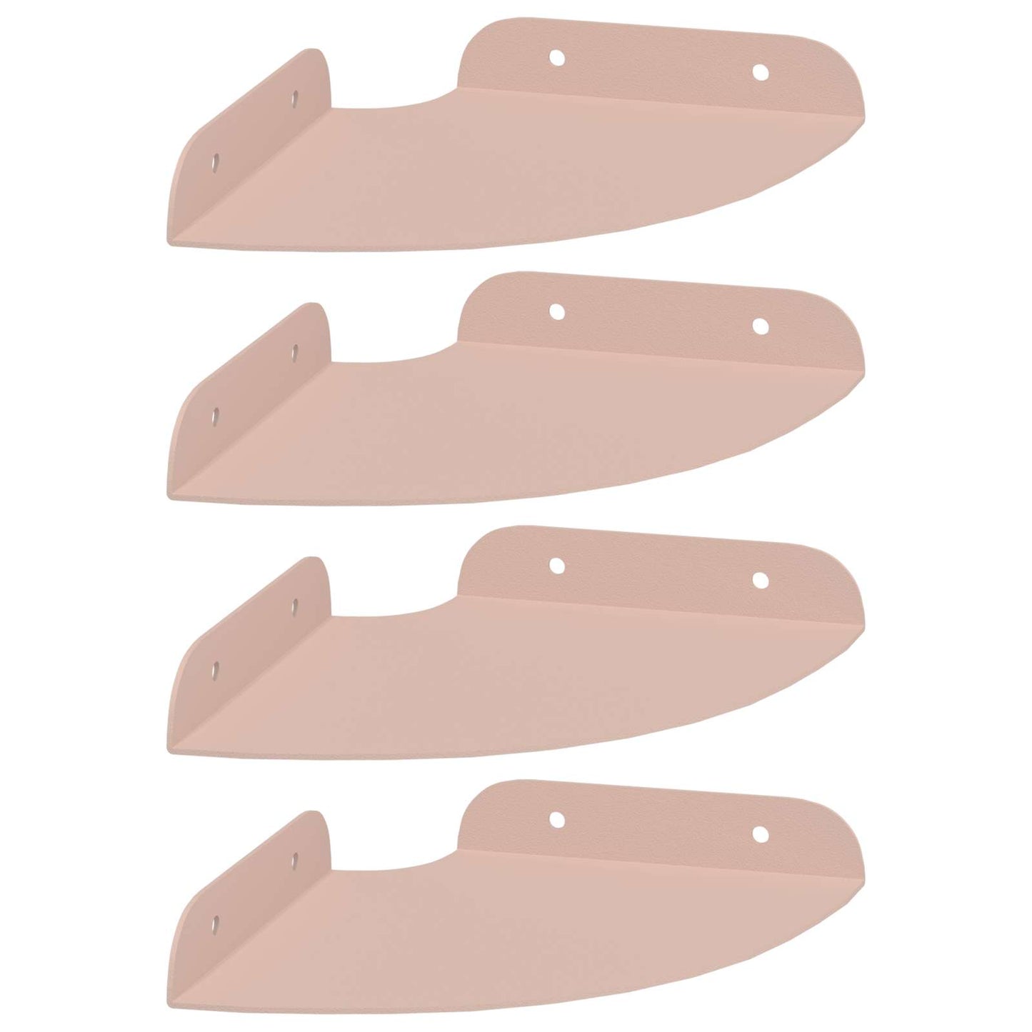 Floating Shelf with Shelf 4 pcs Pink 15 x 15 x 2 cm