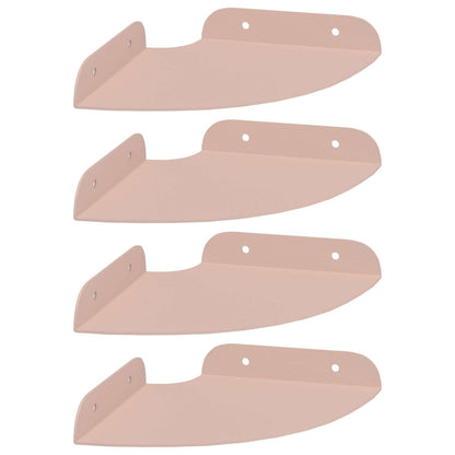 Floating Shelf with Shelf 4 pcs Pink 15 x 15 x 2 cm