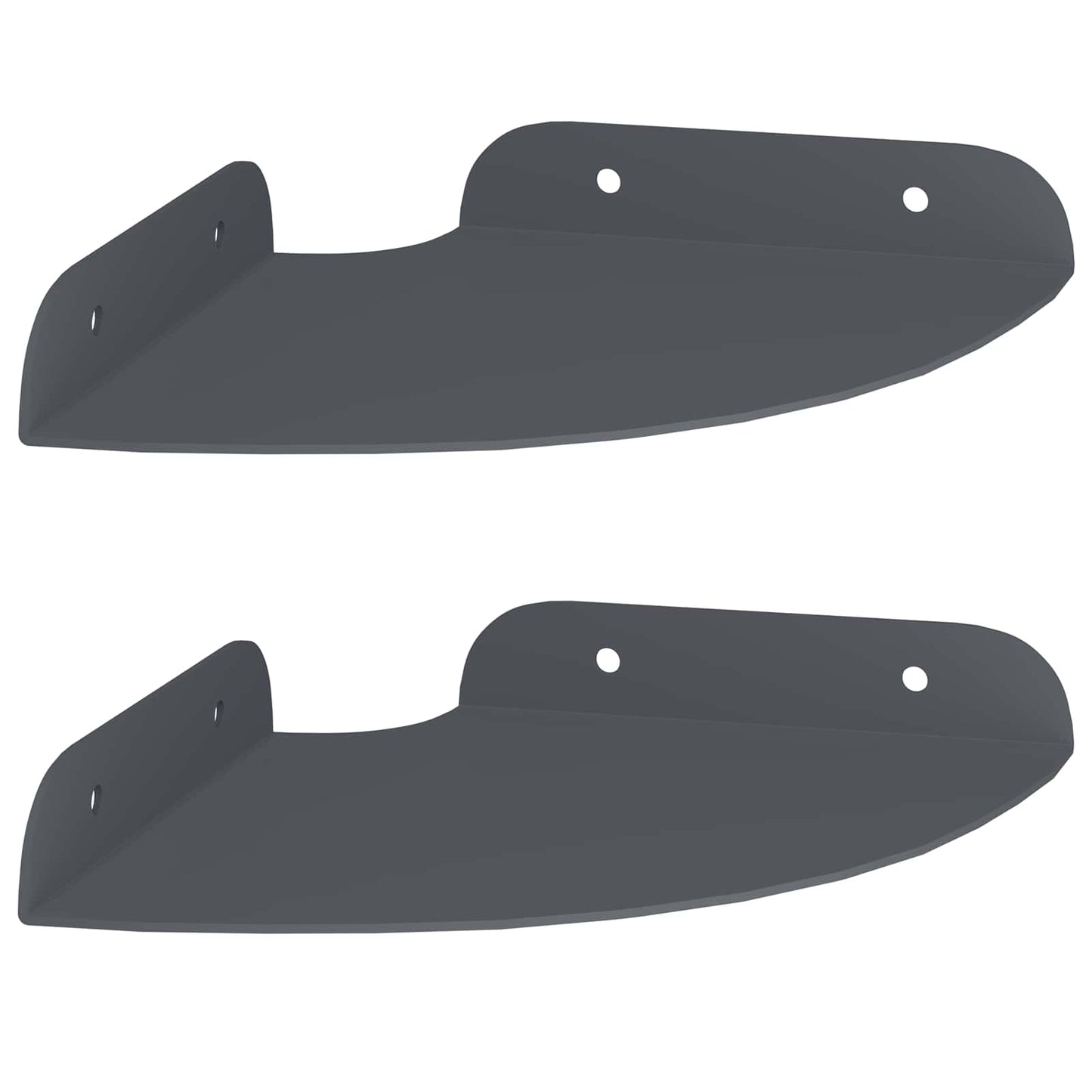 Floating Shelf with Shelf 2 pcs Anthracite 15 x 15 x 2 cm