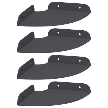 Floating Shelf with Shelf 4 pcs Anthracite 15 x 15 x 2 cm