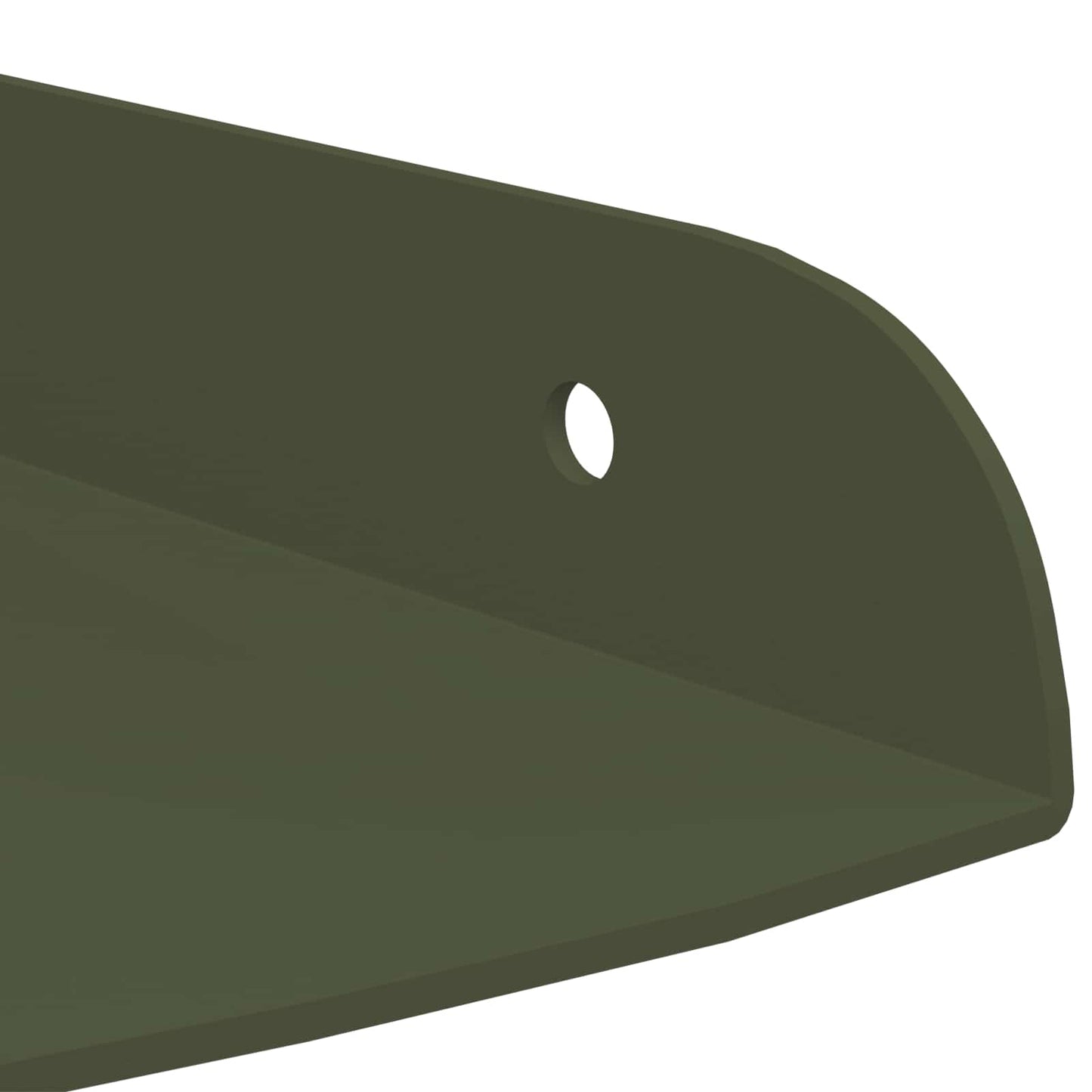 Floating Shelf with Shelf 2 pcs Olive Green 15 x 15 x 2 cm