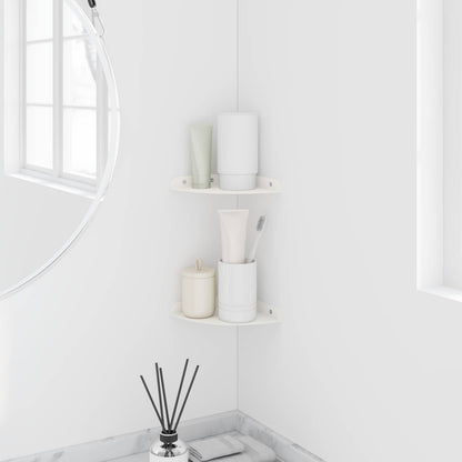 Floating Shelf with Shelf 2 pcs White 15 x 15 x 2 cm