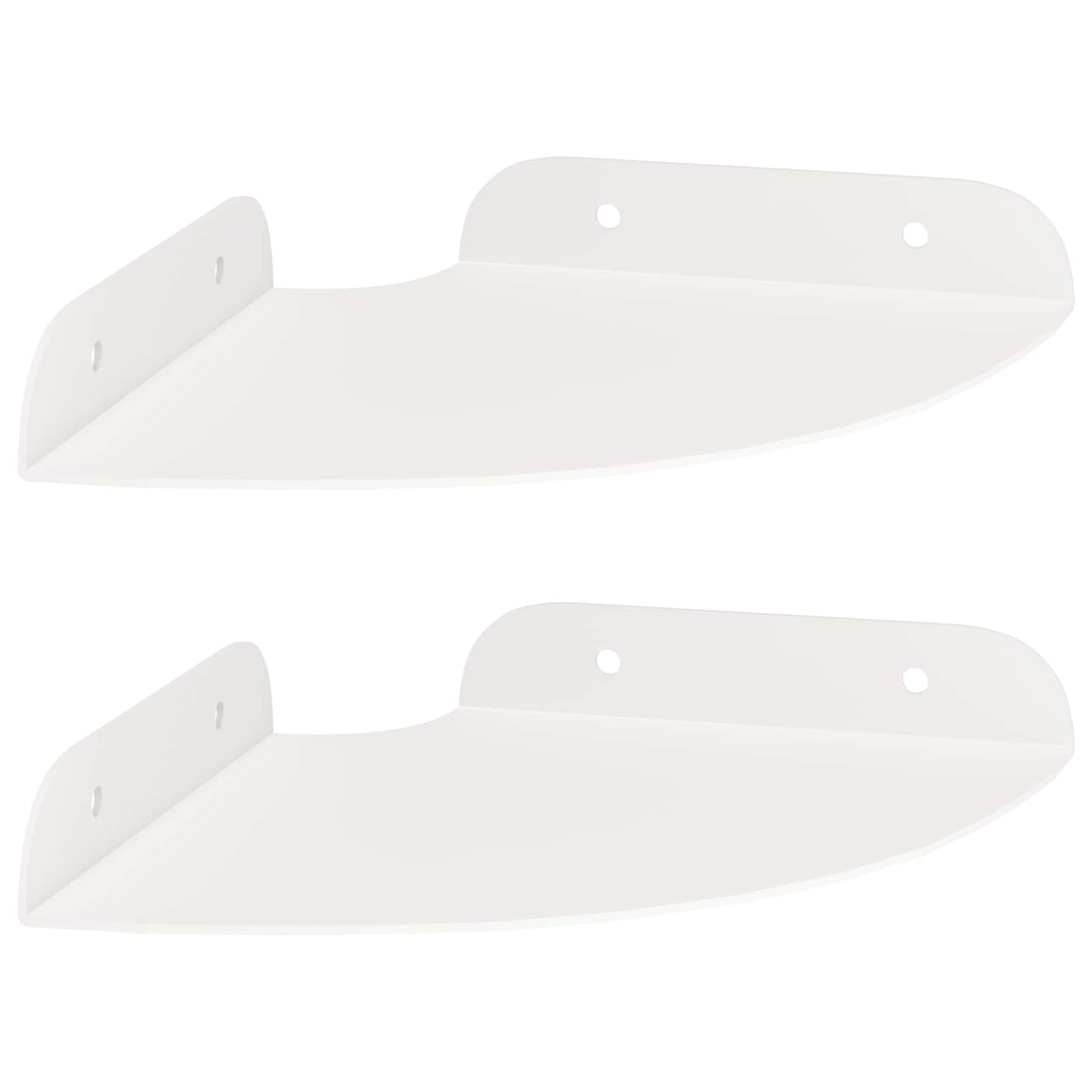 Floating Shelf with Shelf 2 pcs White 15 x 15 x 2 cm