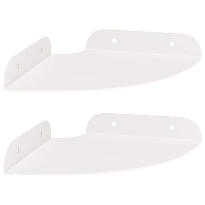 Floating Shelf with Shelf 2 pcs White 15 x 15 x 2 cm