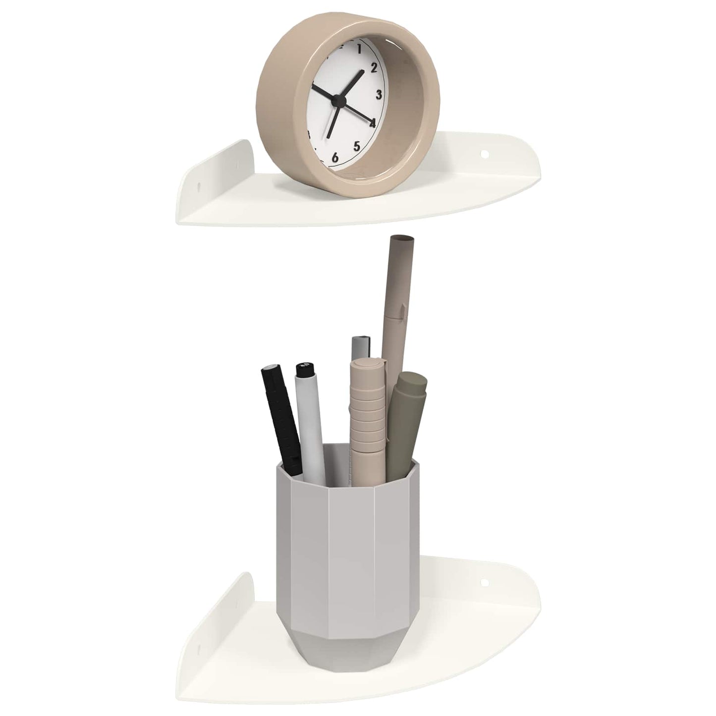 Floating Shelf with Shelf 2 pcs White 15 x 15 x 2 cm