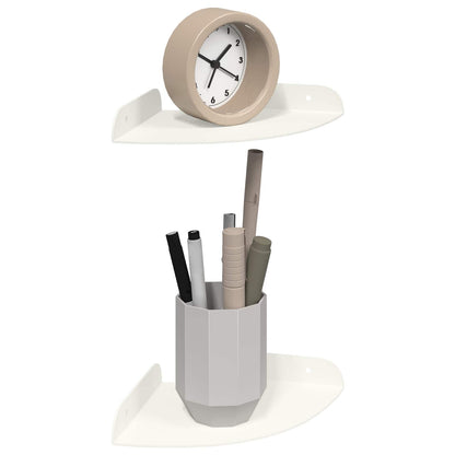 Floating Shelf with Shelf 2 pcs White 15 x 15 x 2 cm