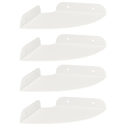 Floating Shelf with Shelf 4 pcs White 15 x 15 x 2 cm