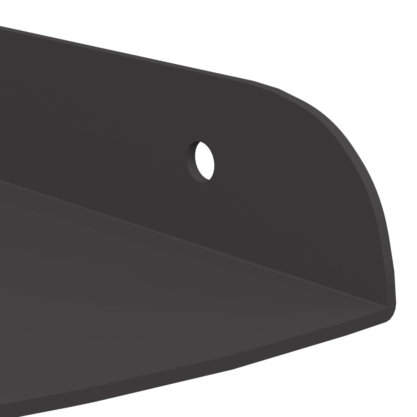 Floating Shelf with Shelf 2 pcs Black 18 x 18 x 2 cm