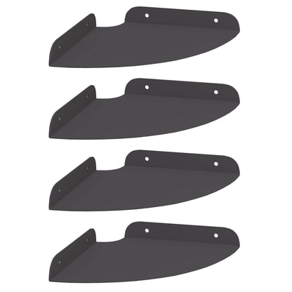 Floating Shelf with Shelf 4 pcs Black 18 x 18 x 2 cm