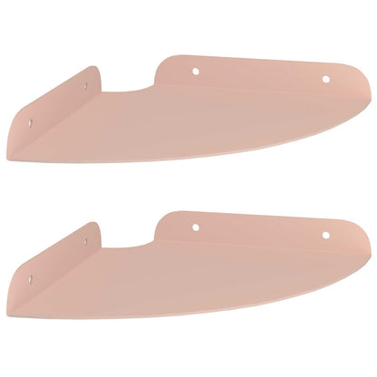 Floating Shelf with Shelf 2 pcs Pink 18 x 18 x 2 cm