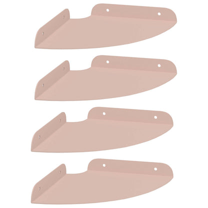 Floating Shelf with Shelf 4 pcs Pink 18 x 18 x 2 cm