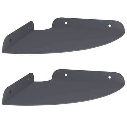 Floating Shelf with Shelf 2 pcs Anthracite 18 x 18 x 2 cm