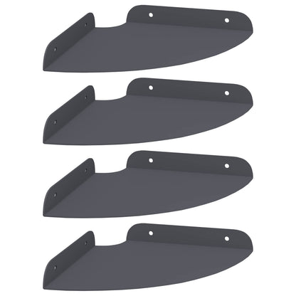 Floating Shelf with Shelf 4 pcs Anthracite 18 x 18 x 2 cm