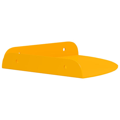 Floating Shelf with Shelf 2 pcs Mustard Yellow 18 x 18 x 2 cm