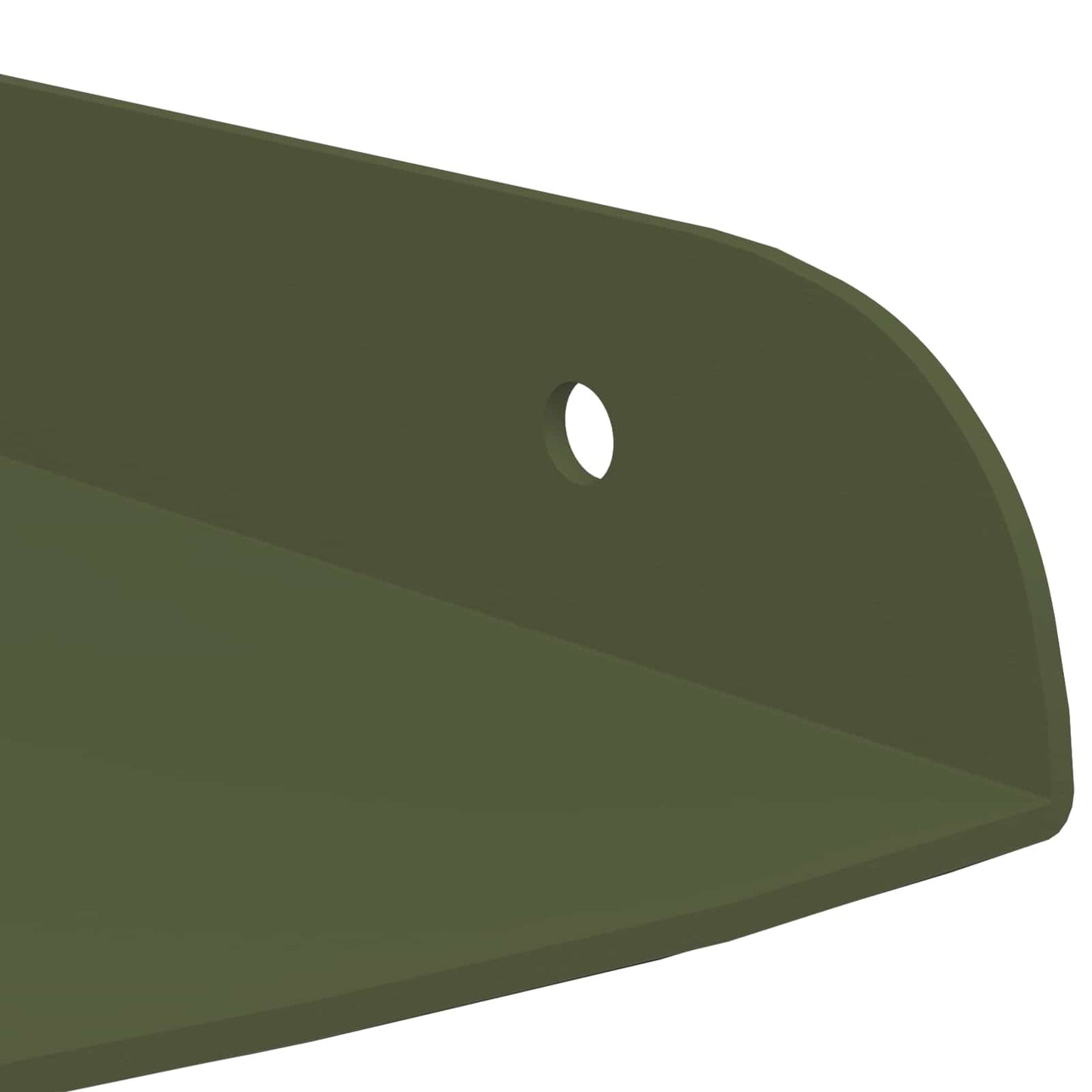 Floating Shelf with Shelf 2 pcs Olive Green 18 x 18 x 2 cm
