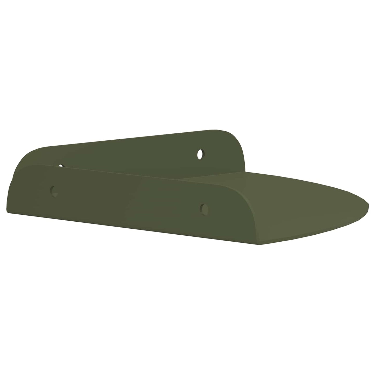 Floating Shelf with Shelf 2 pcs Olive Green 18 x 18 x 2 cm